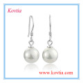 2014 new arrival handmade pearl sterling silver earrings